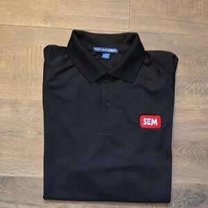 Port Authority Men's Golf Shirt Black Large NWOT